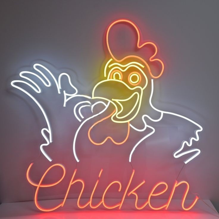 تابلو نئون طرح مرغ Chicken