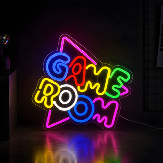 تابلو نئون Game Room + هدیه آداپتور 12 ولت 3 آمپر